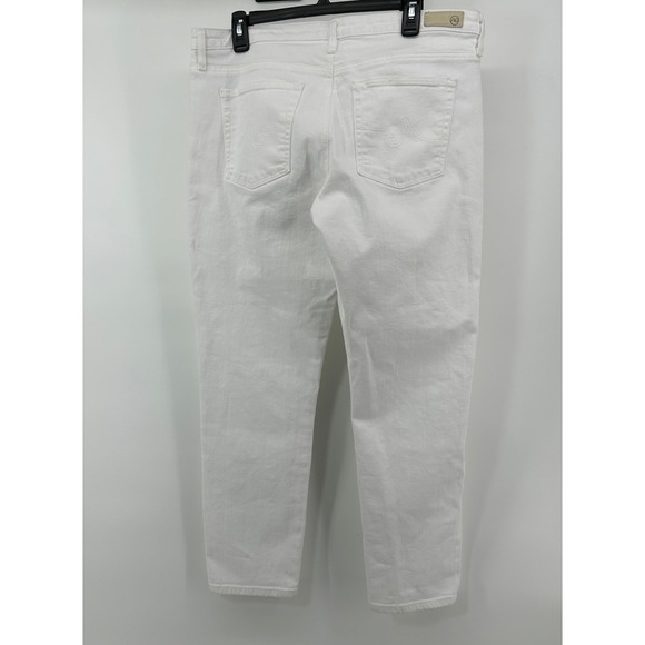 AG Adriano Goldschmied The Prima Ankle Jean Women 31 White Cigarette Leg Classic - Picture 2 of 7